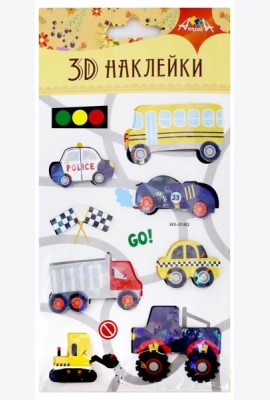 Наклейки 3D,9,5х18,5см,С3485-07