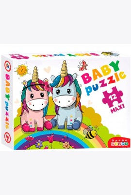3848 Baby Puzzle. Радужные единороги