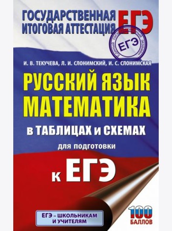 ЕГЭ. Русский язык. Математика в таблицах и схемах для подготовки к ЕГЭ