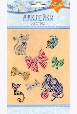 Наклейки из страз Кошки-Мышки,С3284-07