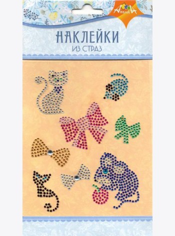 Наклейки из страз Кошки-Мышки,С3284-07