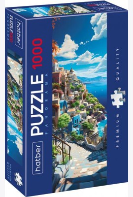 Hatber Puzzle-1000 Панорама-Санторин,1000ПЗ2_30703