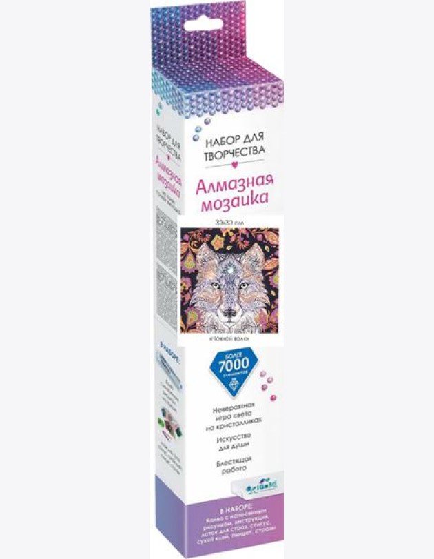 Алмазные узоры. Ночной волк. 30*30,06089