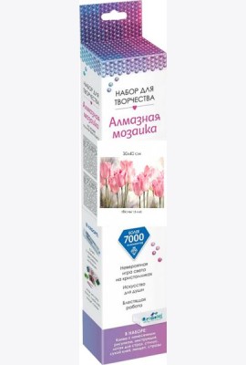 Алмазные узоры. Тюльпаны. 30*40,06136