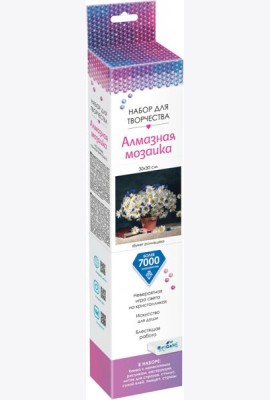 Алмазные узоры 30*30 Букет ромашек,07641