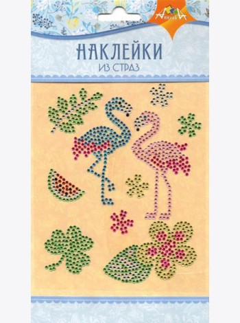 Наклейки из страз Фламинго,С3284-11