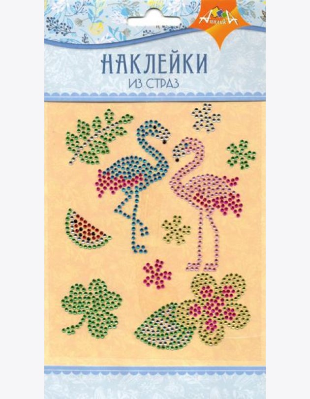 Наклейки из страз Фламинго,С3284-11
