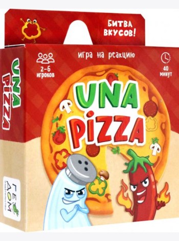 Игра карточная. Una pizza. 60 карточек. 8,2х8,2 см. ГЕОДОМ