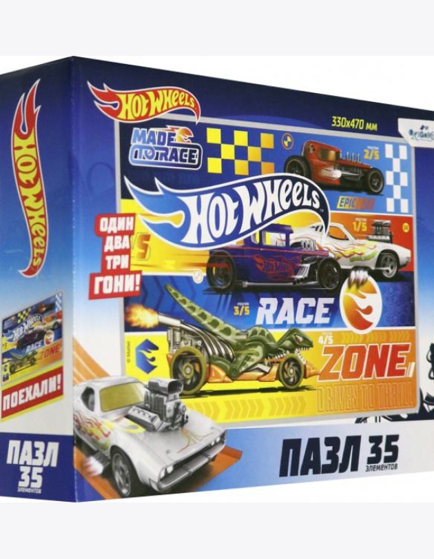 Hot Wheels.Пазл-35гиг. Гонка, 05855