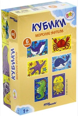 87333 6 кубиков Baby Step асс. (4 блока по 12 шт)