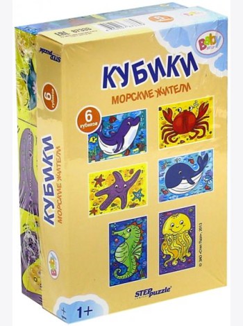 87333 6 кубиков Baby Step асс. (4 блока по 12 шт)
