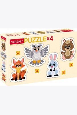 Hatber Puzzle-3,4,5,6 фигурн.4в1,Лесн.зв,ПЗ5_28749