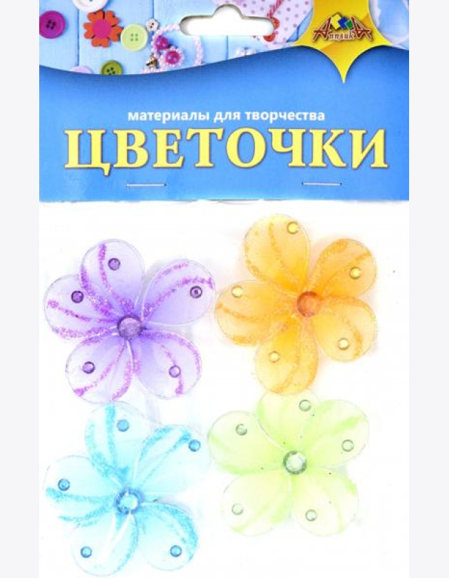 Декоративные самокл.Цветочки средние,С3082