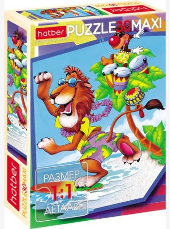 Hatber Puzzle-30 MAXI Каникулы в Африк,30ПЗ4_28356