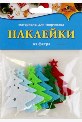 НГ Наклейки из фетра Ёлочка,С3814-01
