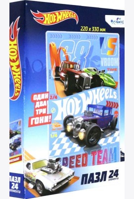 Hot Wheels.Пазл-24 Непобедимые,05901