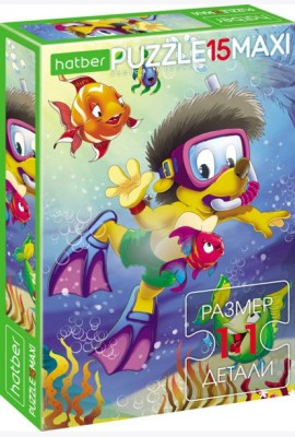 Hatber Puzzle-15 MAXI Подводн.приключ,15ПЗ4_22413