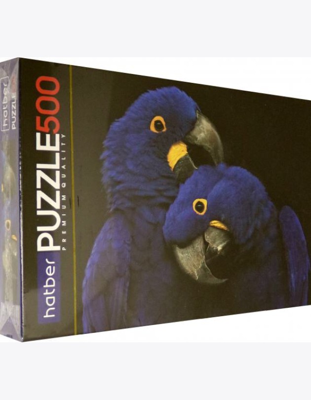 Hatber Puzzle-500 Два синих попугая,500ПЗ2_26178