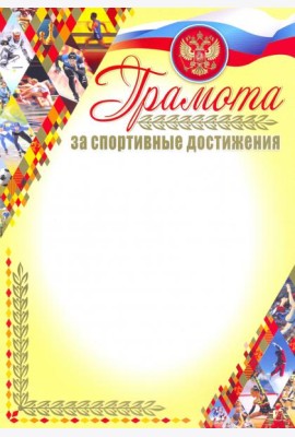 Грамота за спортивные достижения (с бронзой)