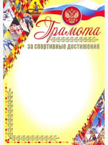 Грамота за спортивные достижения (с бронзой)