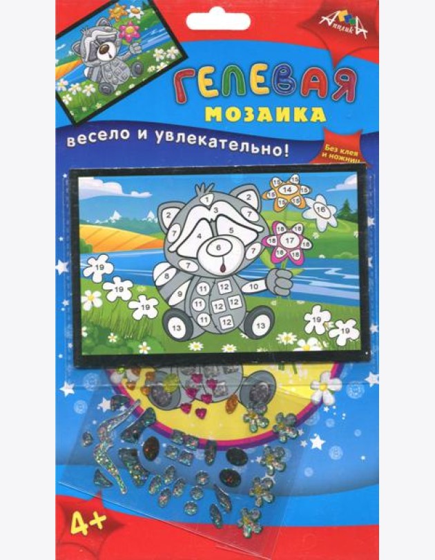 Мозаика гелевая А6,Енот,С2603-11