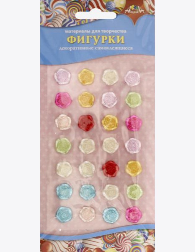 Декоративные фигурки самокл.Цветочки,С3308-06