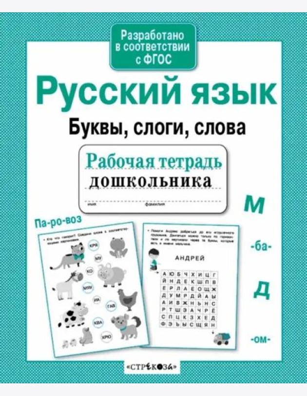 Р/т дошкольника. Русский язык. Буквы, слоги, слова