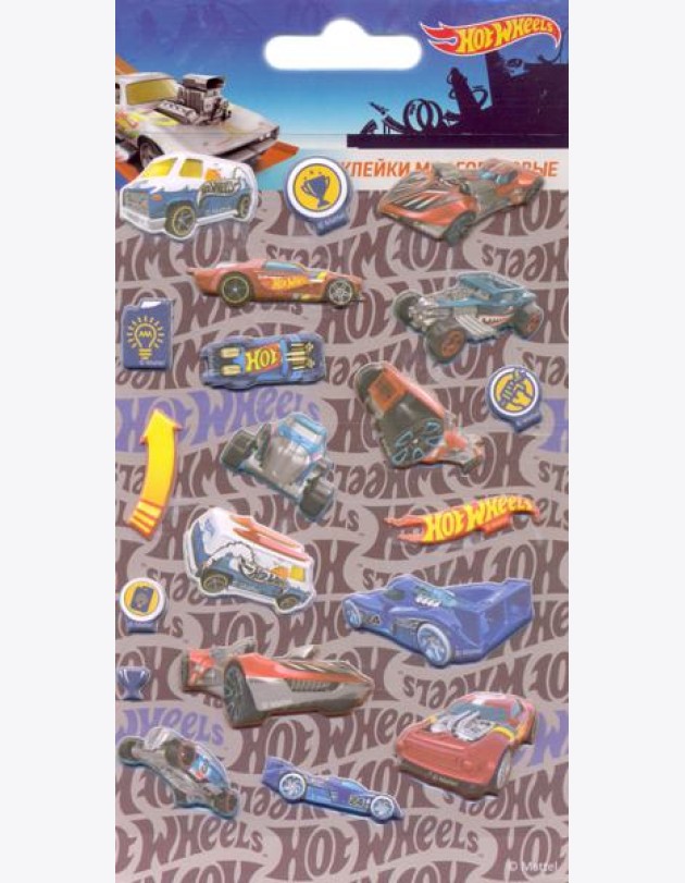 Наб. зефирных наклеек Hot wheels 