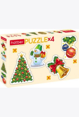 Hatber Puzzle-5,6,7,8 фигурн.4в1 Праздни,ПЗ5_28751