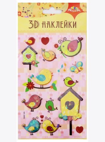 Наклейки 3D,9,5х18,5см,С3485-04