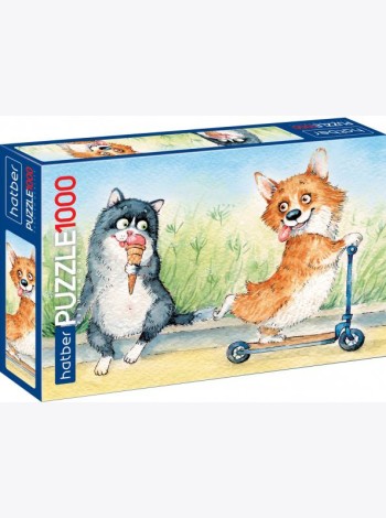 Hatber Puzzle-1000 Из жизни корги,1000ПЗ2_23726
