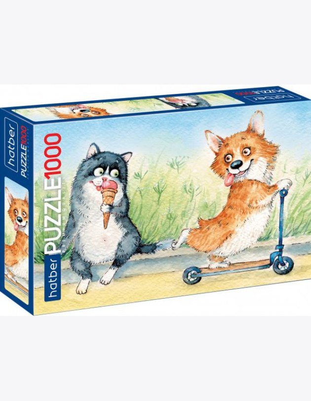 Hatber Puzzle-1000 Из жизни корги,1000ПЗ2_23726