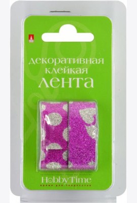 Клейкая лента декорир.15мм*5м,Вид4,2диз,2-439/04