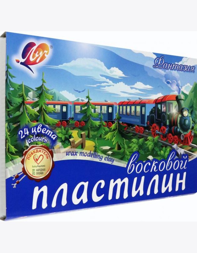 Пластилин воск. 24цв со стеком ассор 25С1525-08