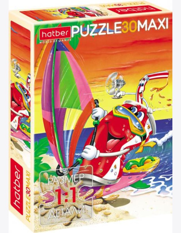 Hatber Puzzle-30 MAXI Морское приключ,30ПЗ4_03158