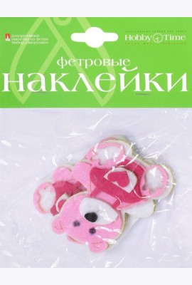 Декор.наклейки из фетра ЗВЕРУШКИ,4вида,2-093/22