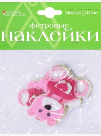 Декор.наклейки из фетра ЗВЕРУШКИ,4вида,2-093/22