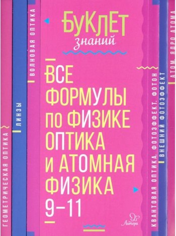 Все формулы по физике 9-11кл Оптика и атомн физика