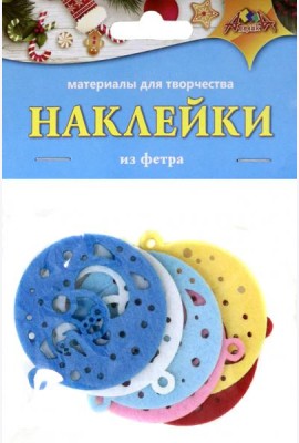 НГ Наклейки из фетра Снеговик,С3744