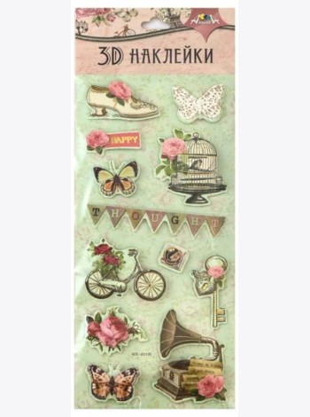 Наклейки 3D,11х29см,С3483-01