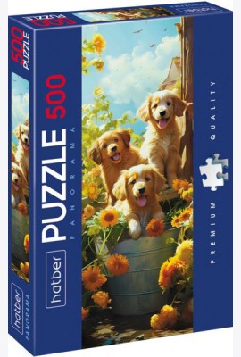 Hatber Puzzle-500 Панорама-Щенки,500ПЗ2_30705