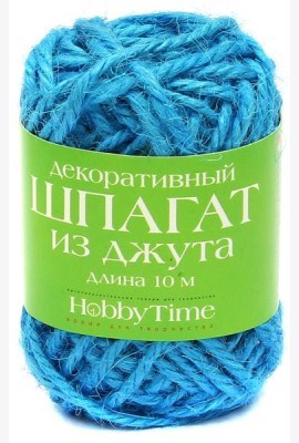 Шпагат джутовый декор.цветной 6цв,дл.10м,2-509/02