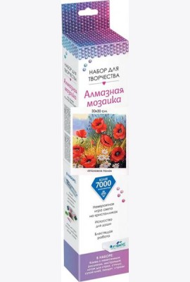 Алмазные узоры.Маковое поле 30*30,06130