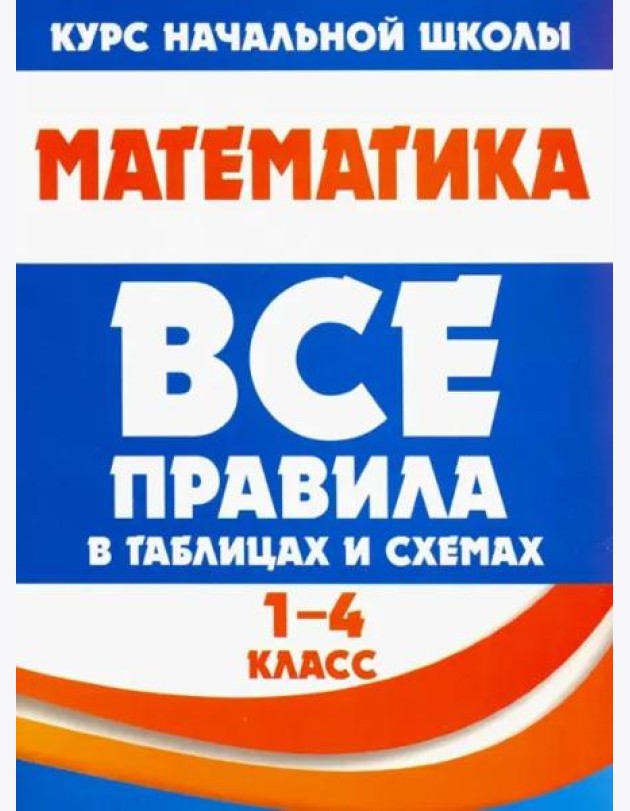 Математика. 1-4 класс. Все правила в таблицах и схемах