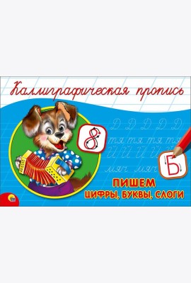 КАЛЛИГРАФИЧЕСКАЯ ПРОПИСЬ А5. альбомная. ПИШЕМ ЦИФРЫ, БУКВЫ, СЛОГИ