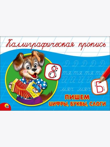 КАЛЛИГРАФИЧЕСКАЯ ПРОПИСЬ А5. альбомная. ПИШЕМ ЦИФРЫ, БУКВЫ, СЛОГИ