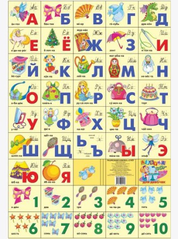 Азбука русская + счет. Для девочек