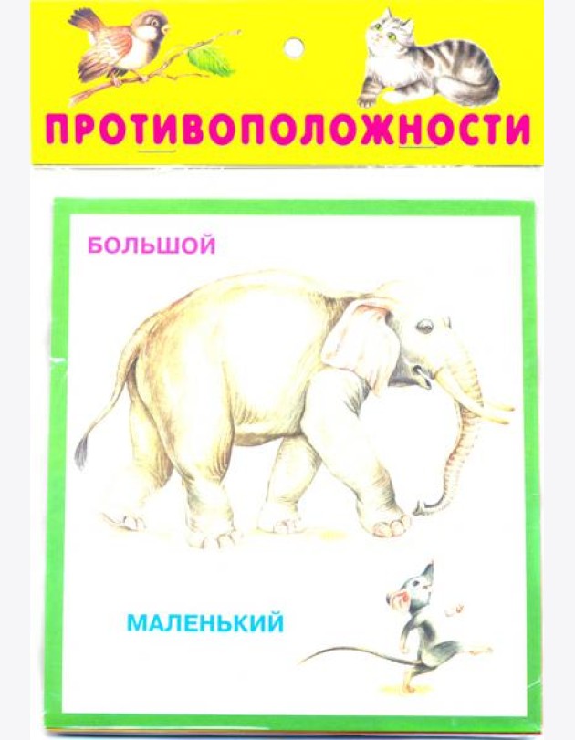Противоположности. 20 карточек
