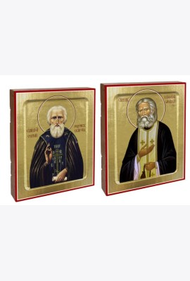 Икона Серафима Саровского, преподобного; Икона Сергия Радонежского, преподобного (комплект из 2-х икон)