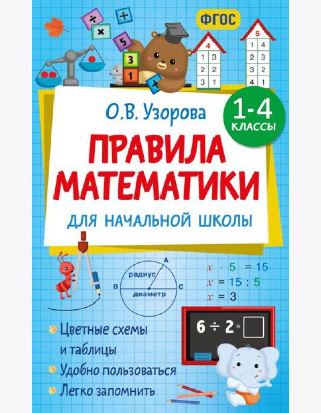 Правила математики для начальной школы. 1-4 классы